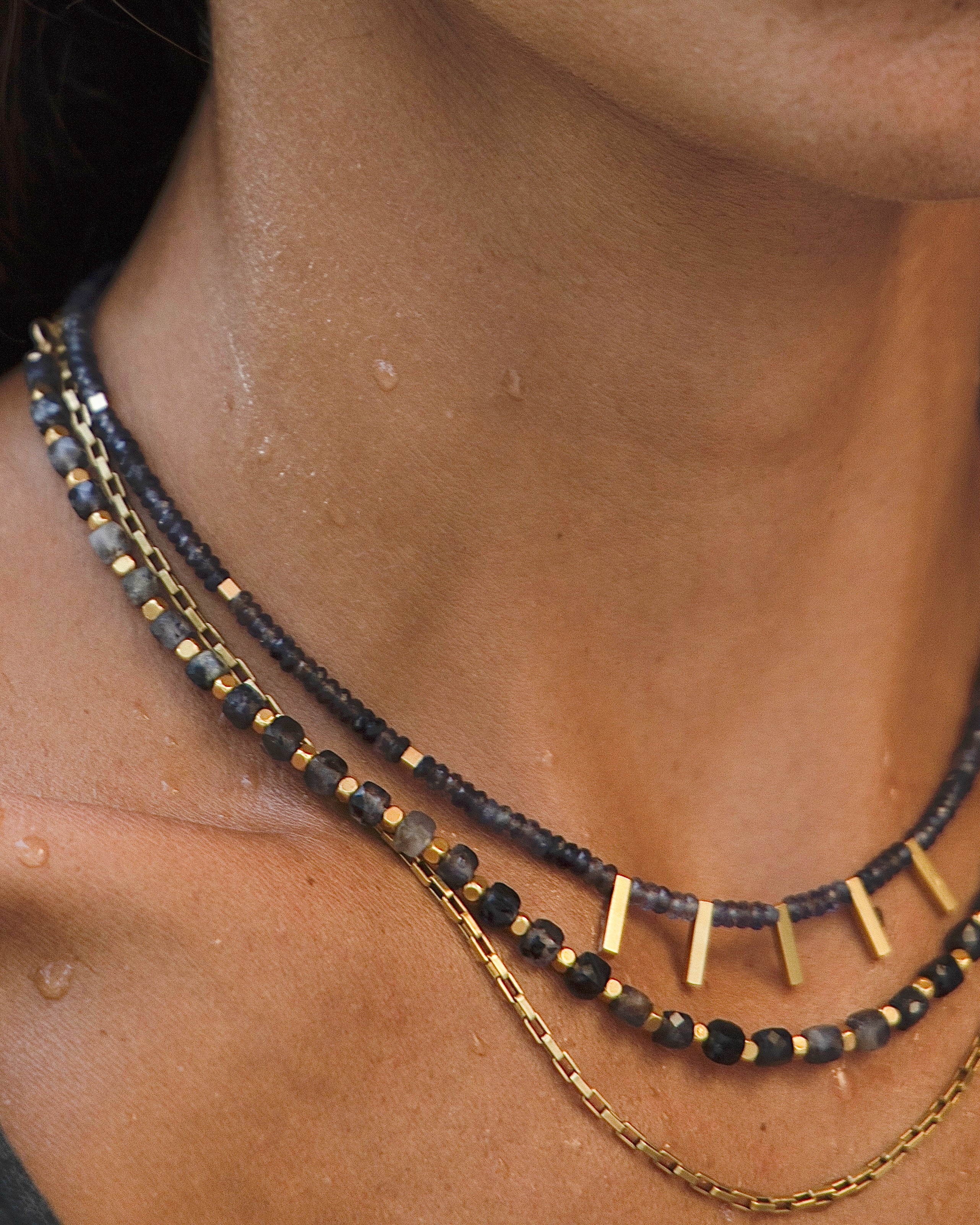 Collier KALEA - Iolite & Or