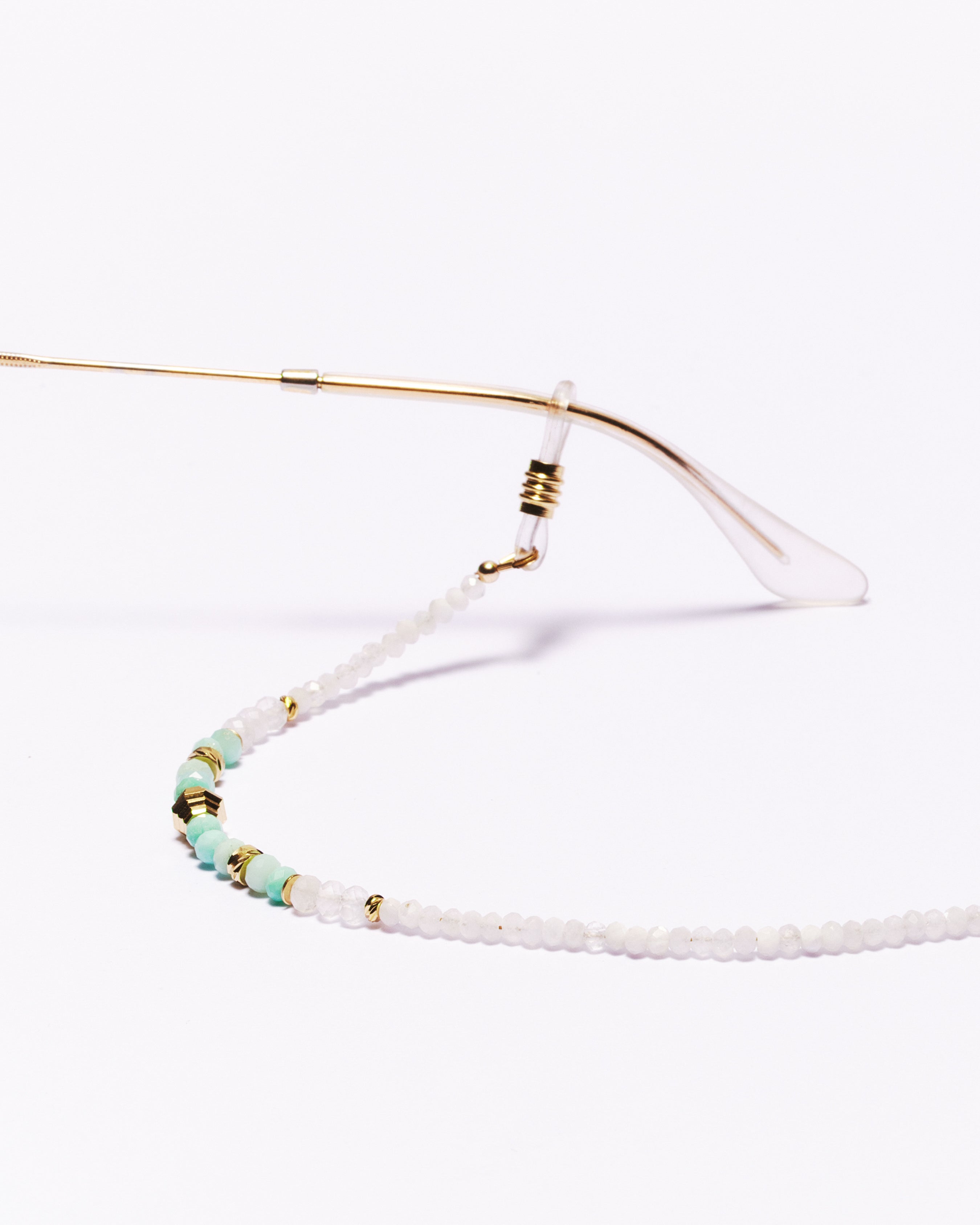 Bijou de lunettes LEYA - Pierre de lune & Chrysoprase