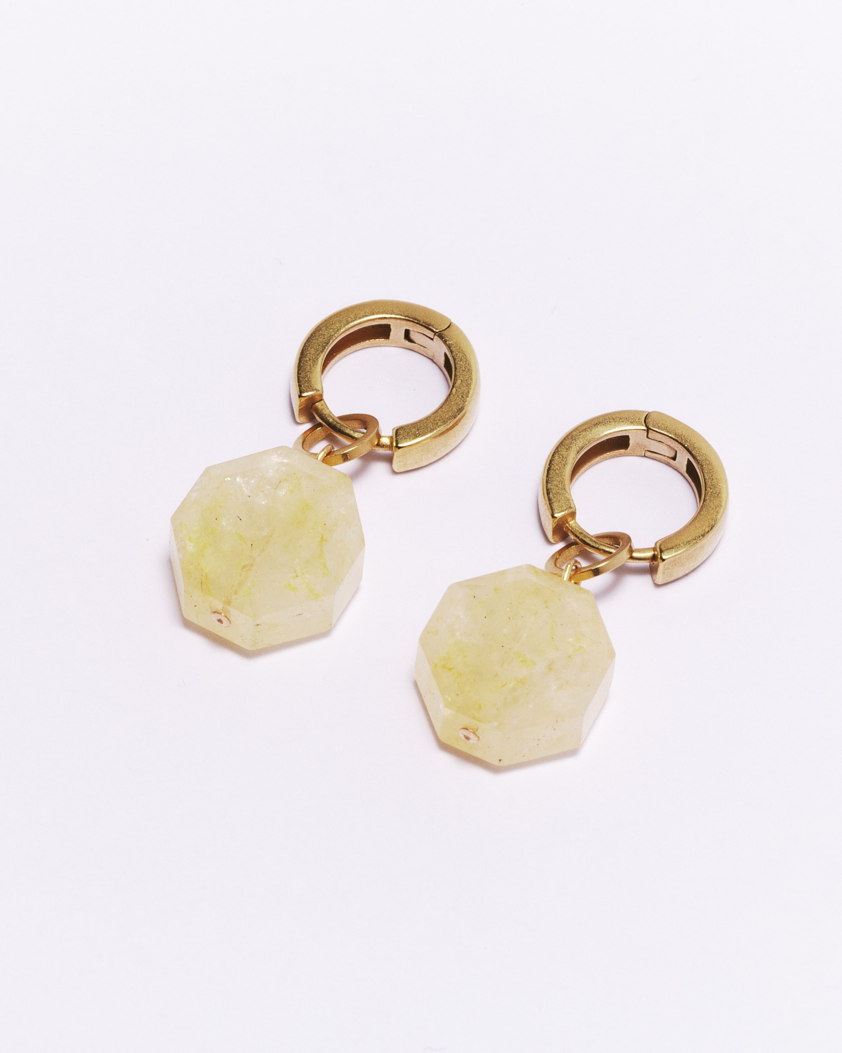 Boucles d'oreilles AKAIA - Aventurine jaune