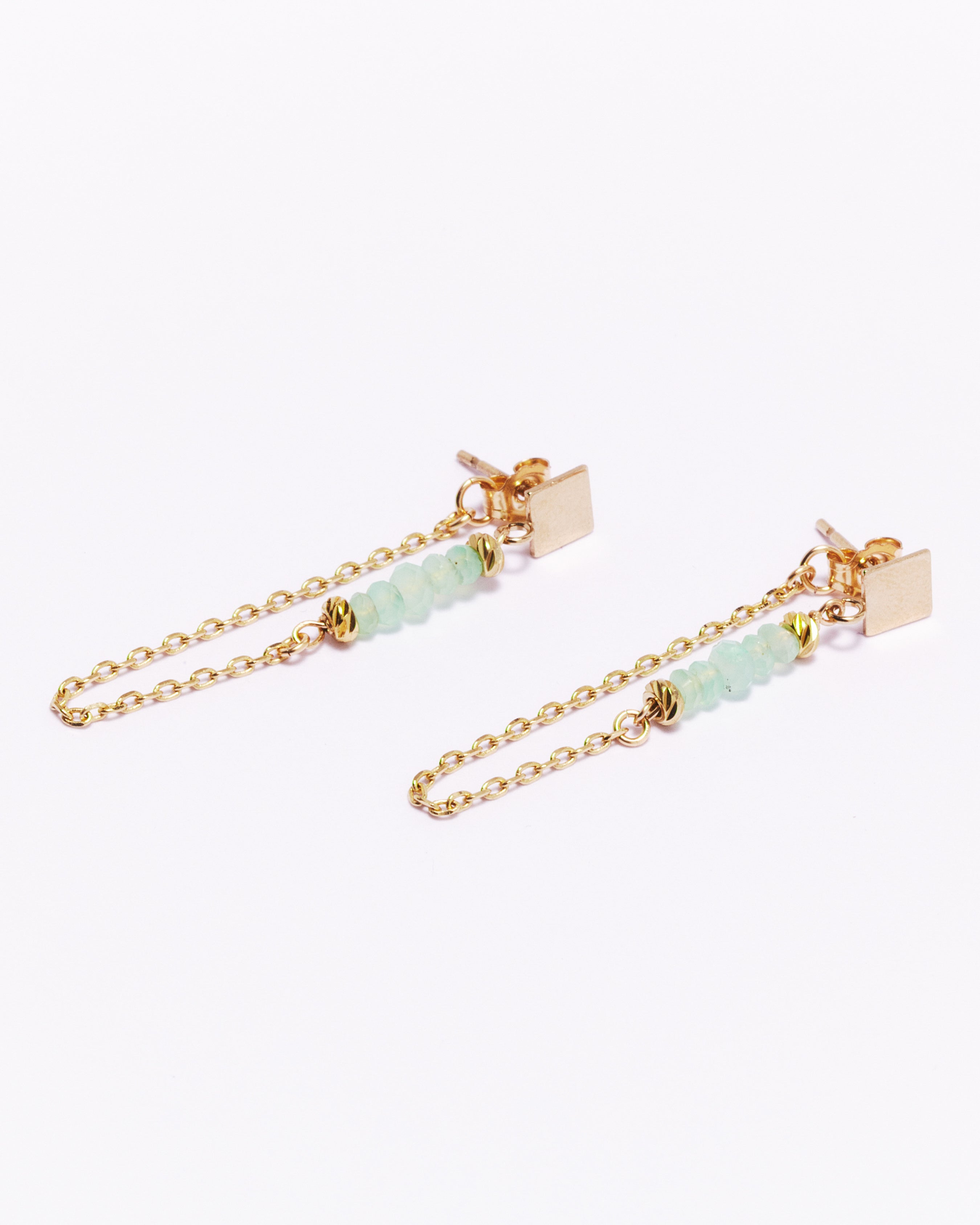 Boucles d'oreilles LENORA - Chrysoprase