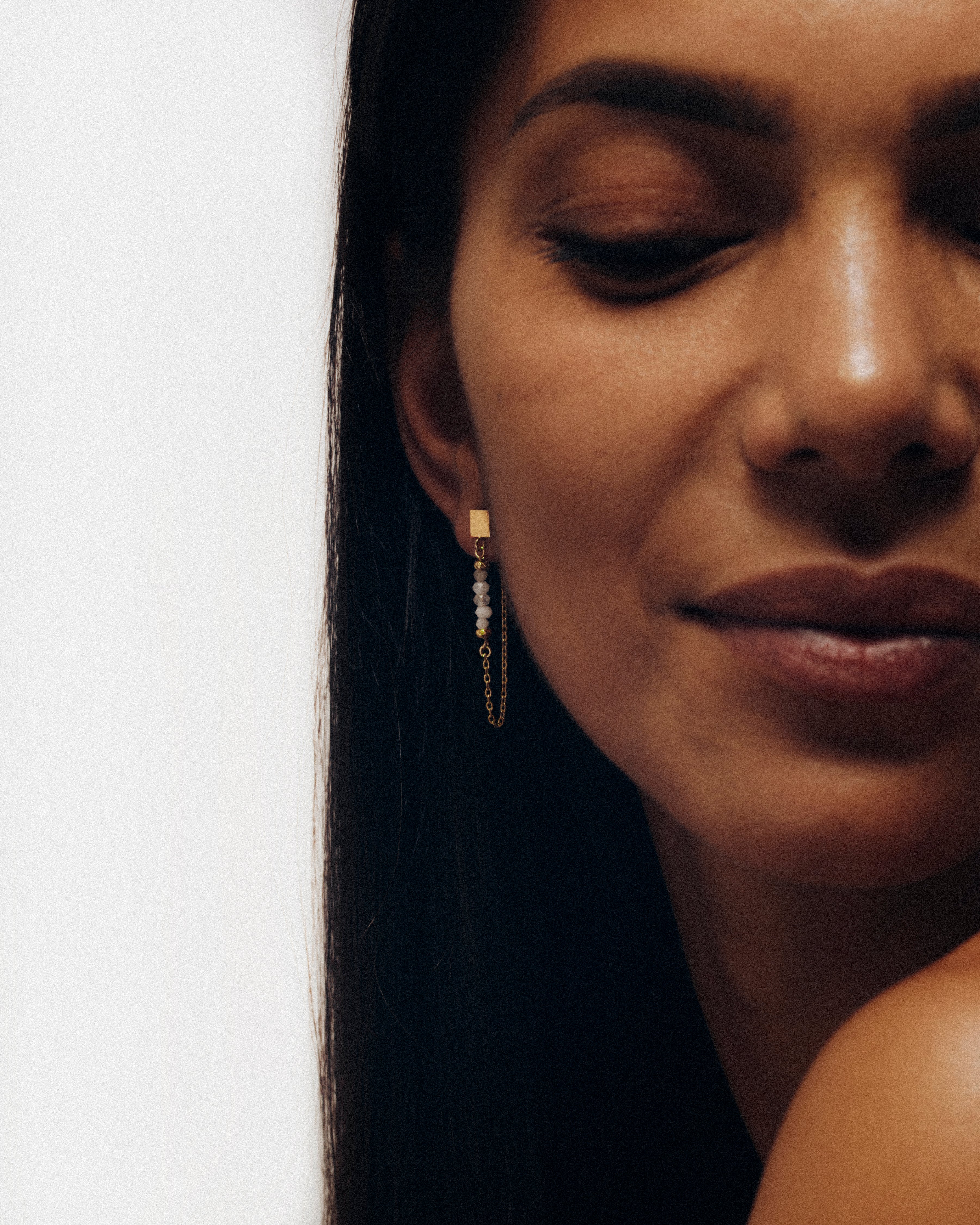 Boucles d'oreilles LENORA - Pierre de lune