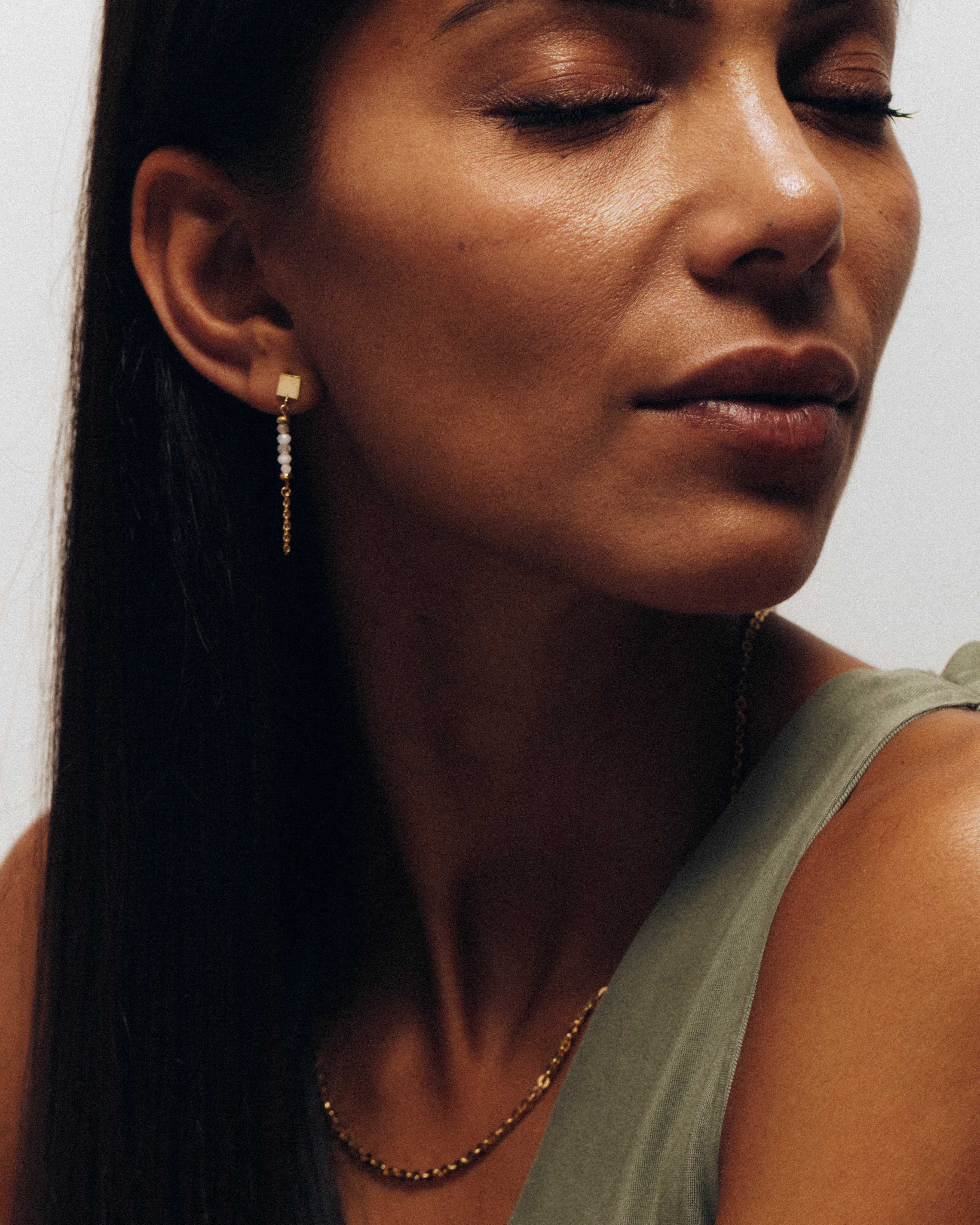 Boucles d'oreilles LENORA - Pierre de lune