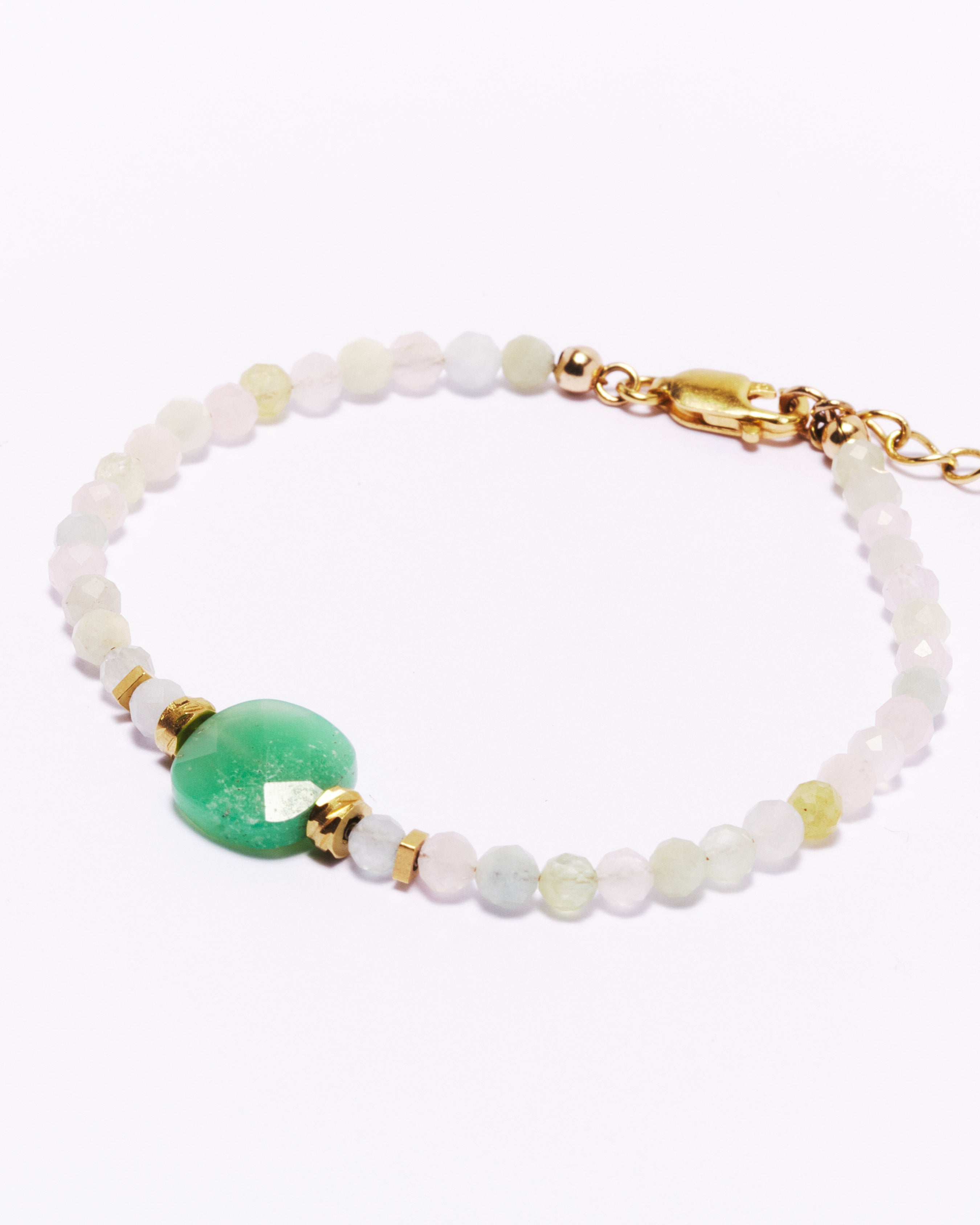 Bracelet NERA - Morganite & Chrysoprase