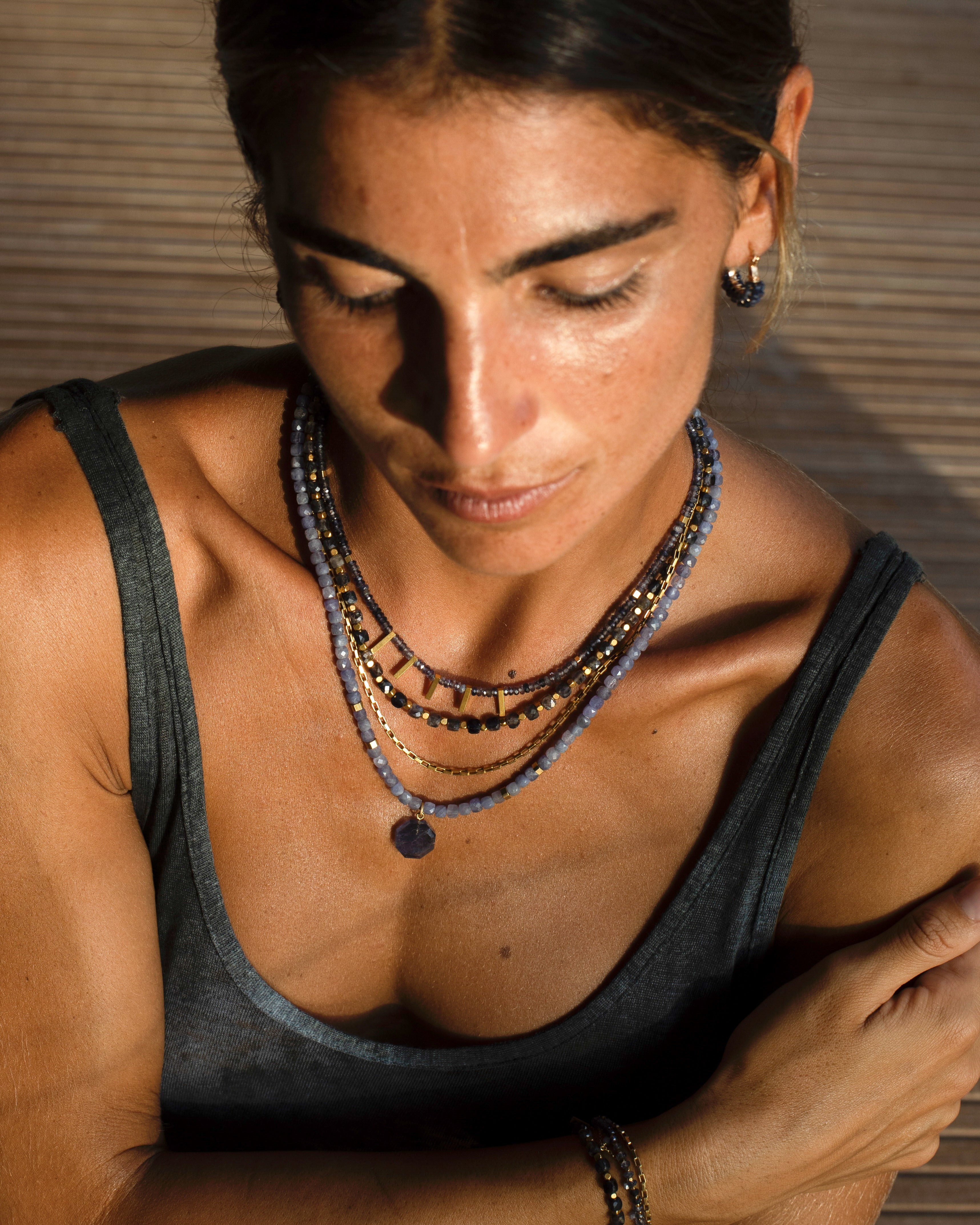 Collier KALEA - Iolite & Or