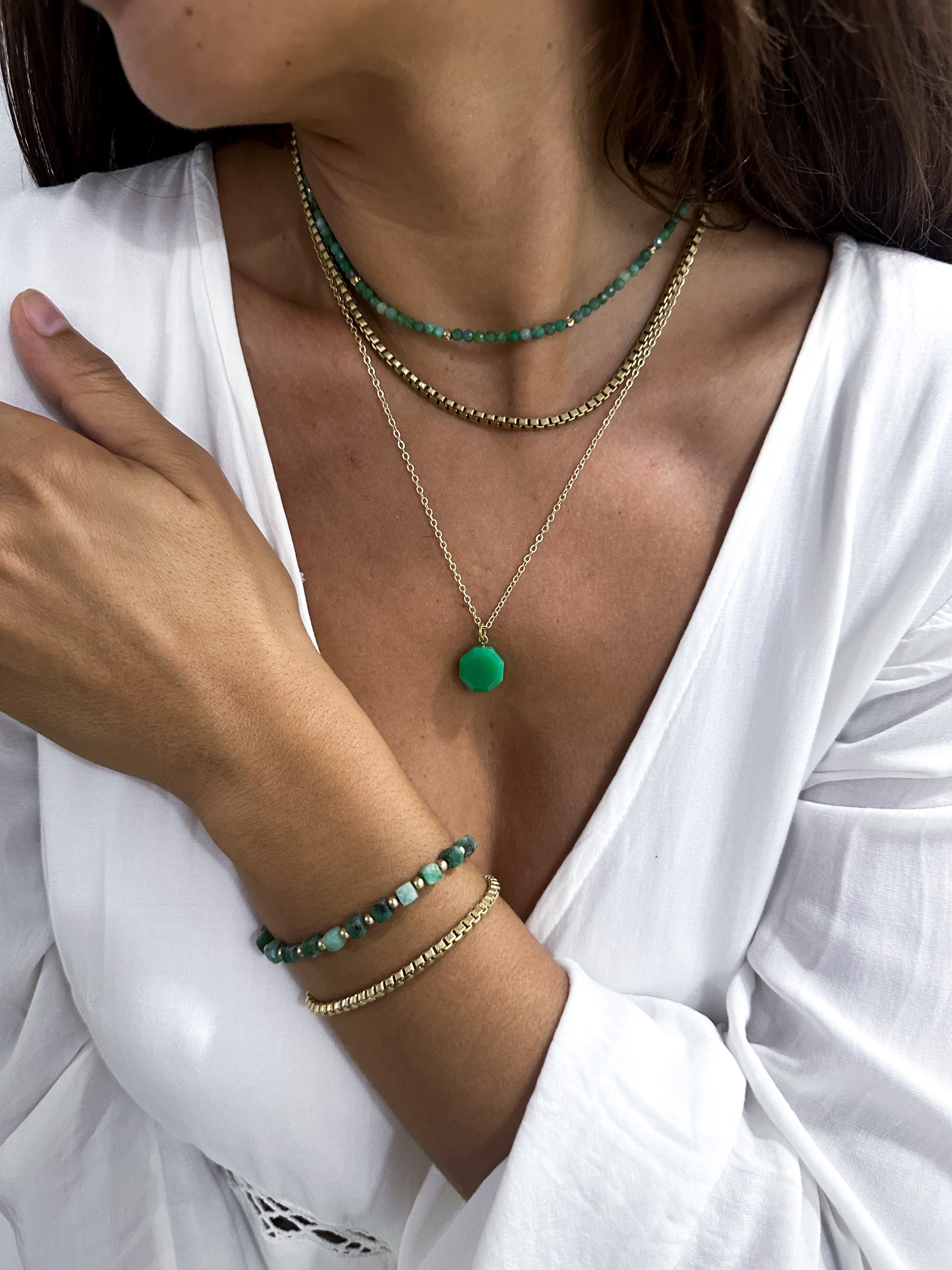 Bracelet ZAURA - Emeraude
