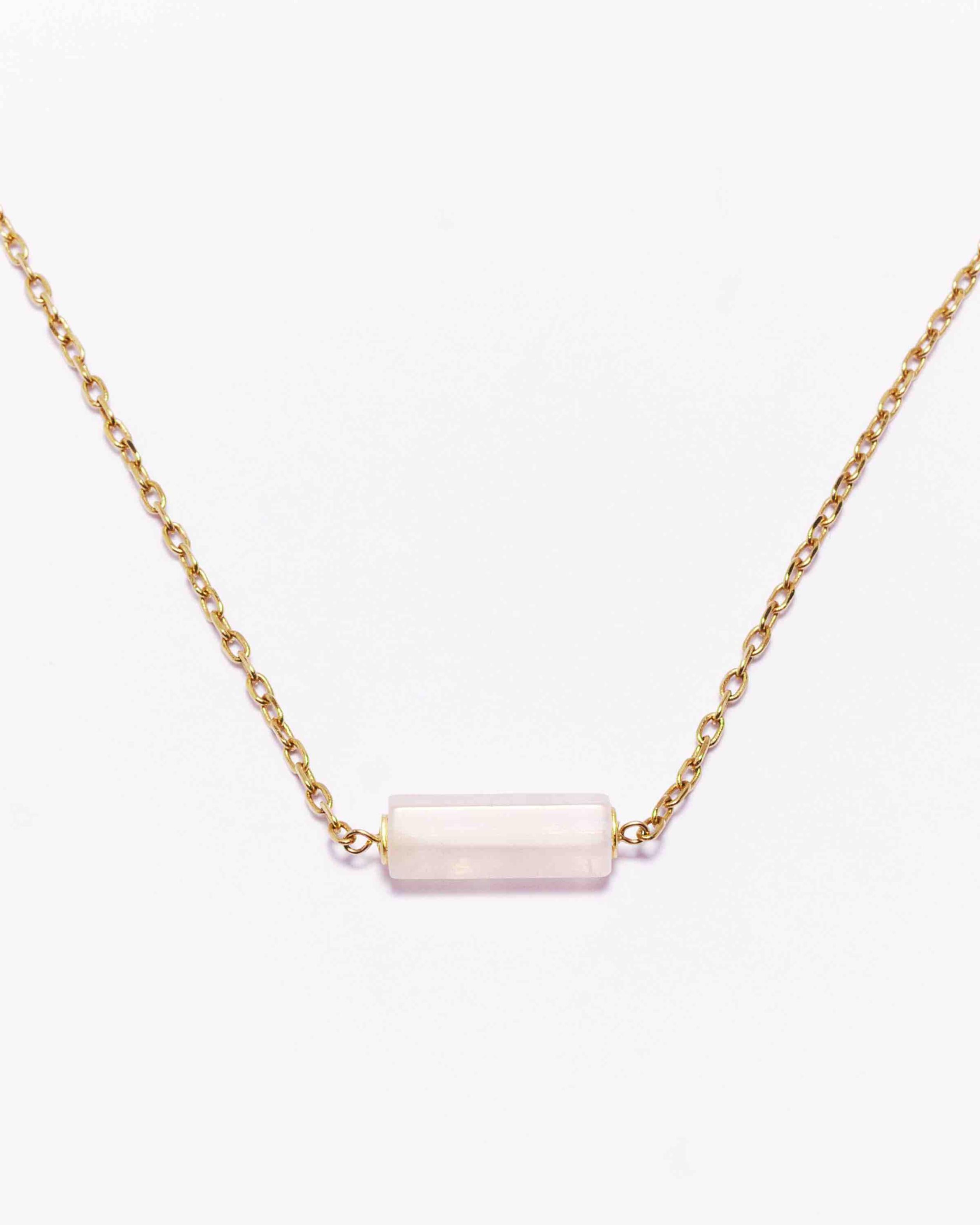 Collier ASHA Chaine - Quartz rose