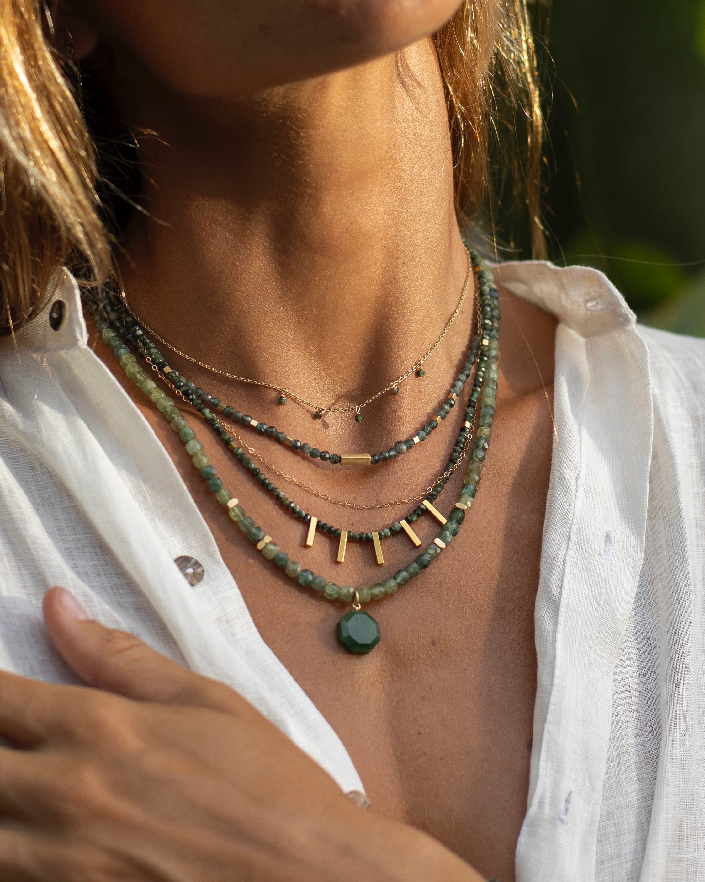 Collier MIRAY - Cyanite verte