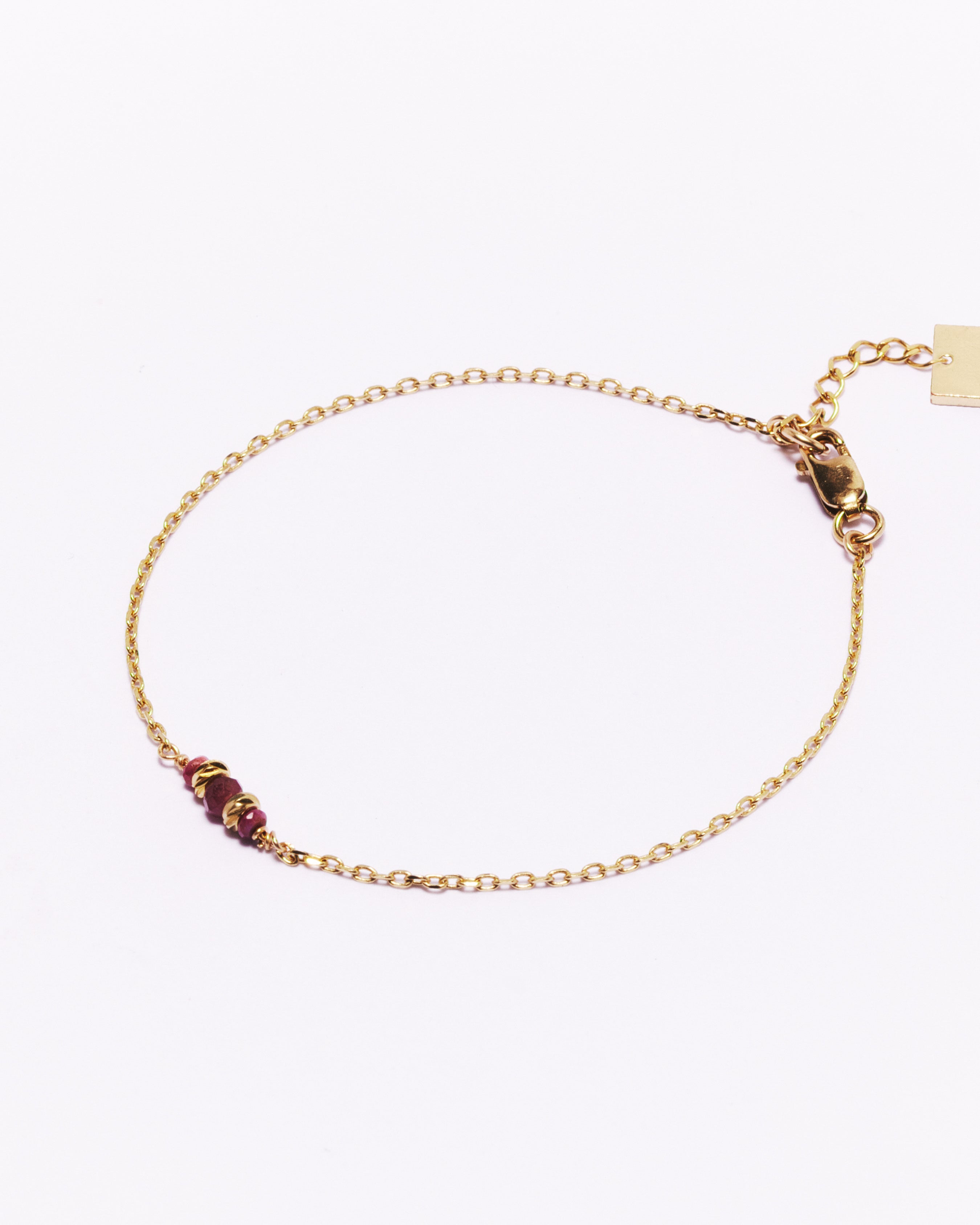 Bracelet LENORA Chaine - Rubis