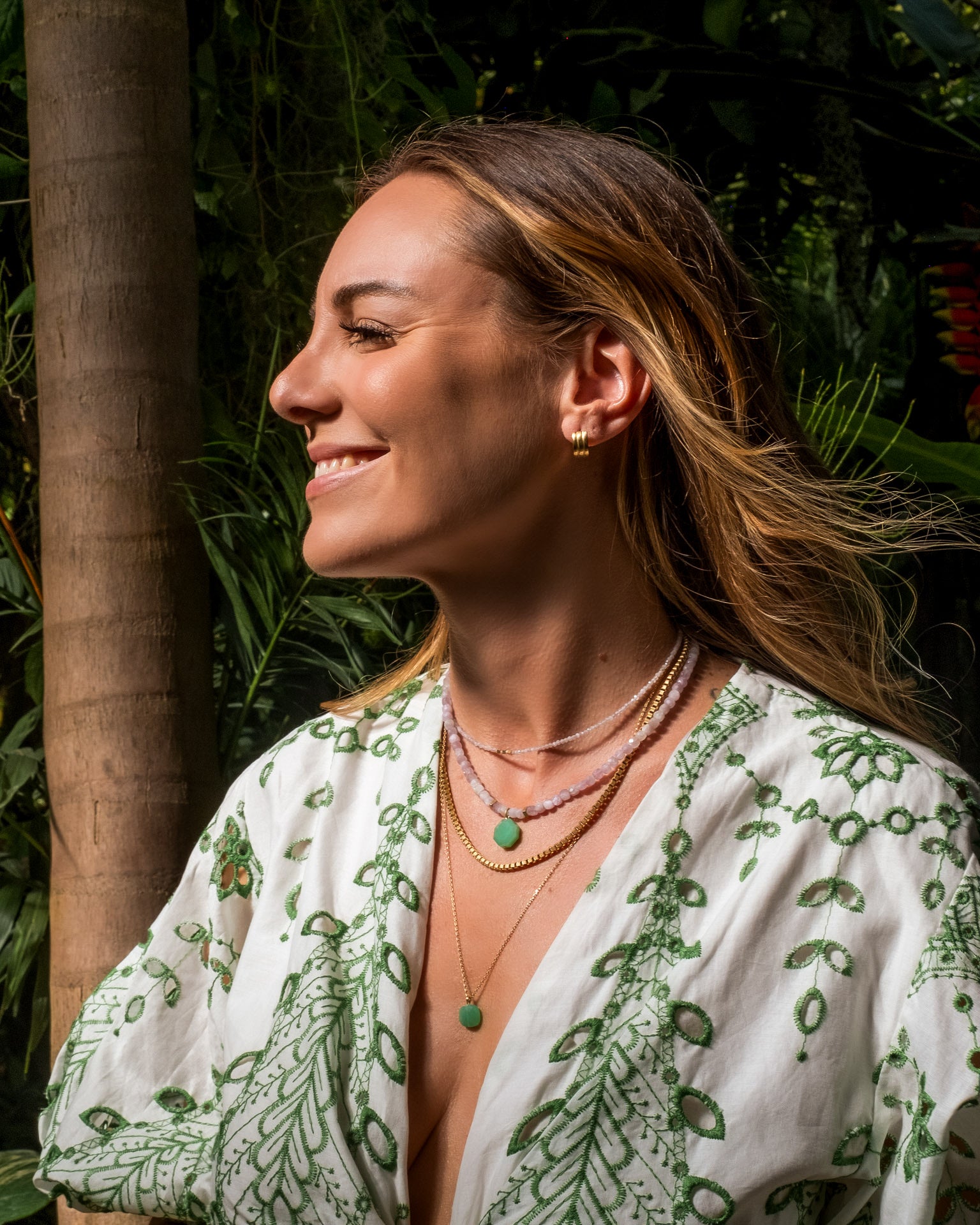 Collier AKAIA - Kunzite & Chrysoprase
